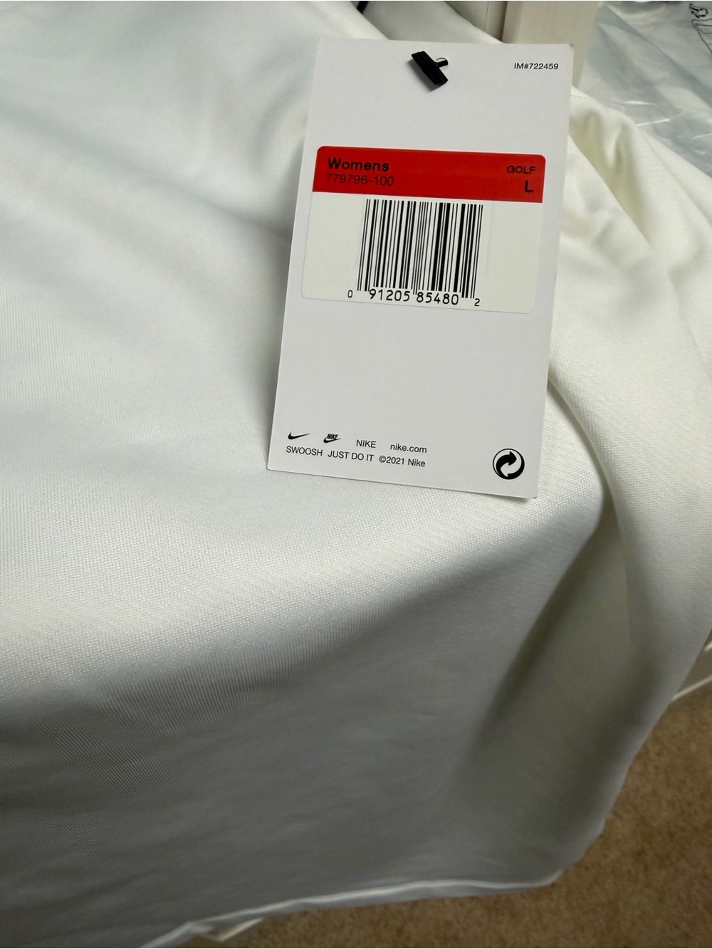 Nike College Football White Half-Zip Pullover with Black Accents Size L NWT - Picture 5 of 5